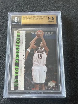 2003-04 UpperDeck Basketball CARMELO ANTHONY  Rookie RC BGS GEM MINT 9.5 LEGEND - Image 1 of 2