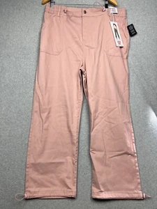 Y2K 90S Drawstring Cargo Utility Straight Leg Pants Womens Plus 3X Pink - Picture 1 of 8