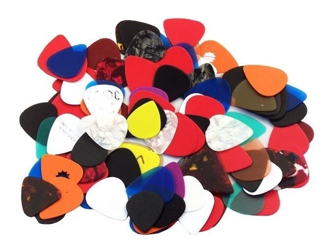 100 Assorted Guitar Picks 351 style Free Shipping - Image 1 of 4