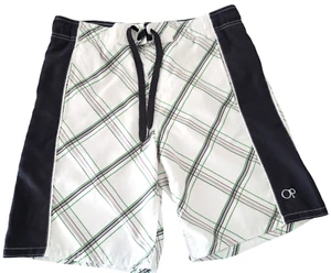 OP® Pantaloncini corti da uomo S Board grigio bianco verde foderati in rete puliti - Foto 1 di 7