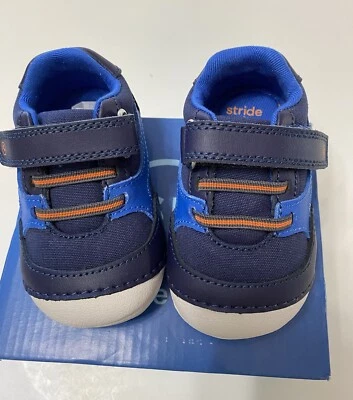 Stride rite Baby Boys Soft Motion Kylin Sneaker Navy 4 wide Infant - Image 1 of 4