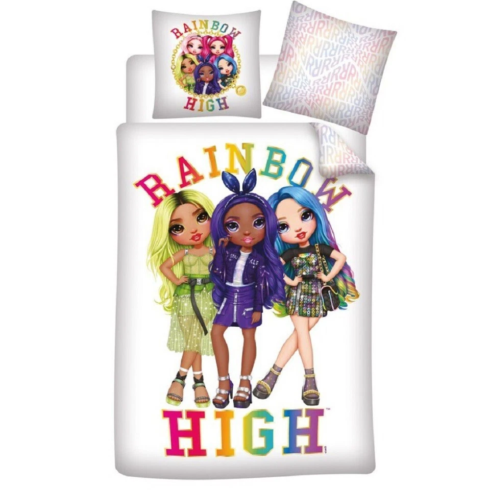 Rainbow High Kids Bedding - Cotton 140x200cm Duvet Cover & Pillow - Image 1 of 1