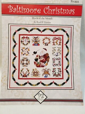 Baltimore Christmas Block Of The Month Applique Quilt Pattern Complete Set - Image 1 of 4