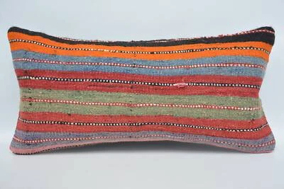 12"x24" Red Pillow Cover, Boho Pillow Sham Cover, Turkish Pillow, Pillow Case - Image 1 of 4