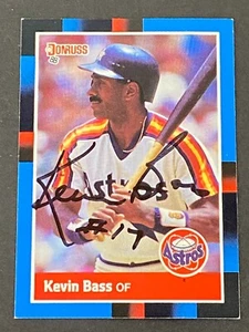 Kevin Bass 1988 Donruss #286 'In Person" Auto - Picture 1 of 10