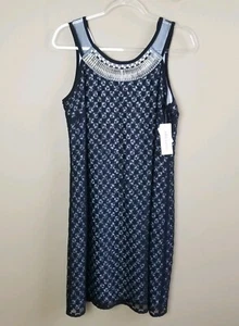 NWT Julia Jordan Women's Beaded Mesh Overlay Dress Evening size 12, Retail $188 - Picture 1 of 8