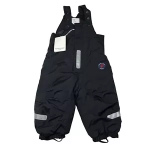NEW Polarn Waterproof Bib Suspender Snow Pants 6-9 Months Black - Picture 1 of 11