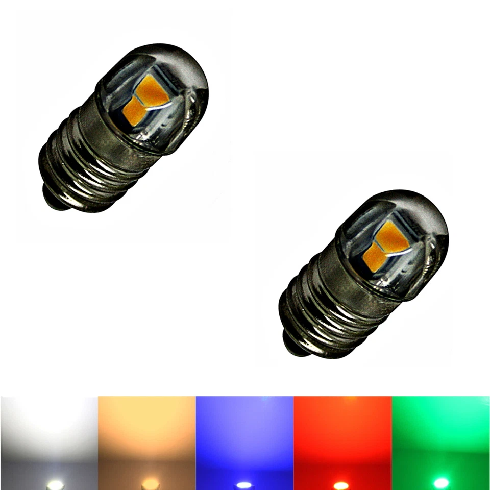 2x 10x E10 LED Replacement Lighting 6V Bulbs Iluminating Star Advent Warm White - Image 1 of 1