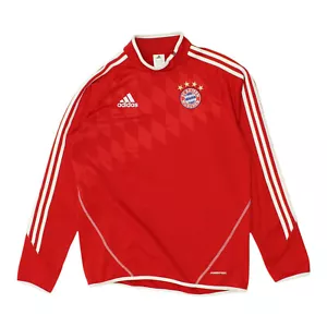 Bayern München Training Top | Adidas Herren Rot Deutscher Fußball Sport Sweatshirt - Bild 1 von 4