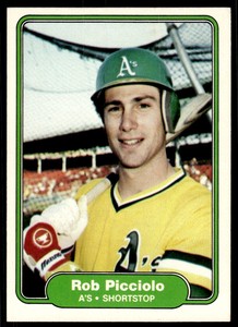 1982 Fleer Rob Picciolo Oakland Athletics #106