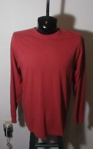 Men's L.L. BEAN Rust Red Long Sleeve T-Shirt Size M Reg.