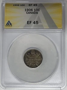 1906 Canada 10 Cent ANACS XF 45 W4 - Picture 1 of 2