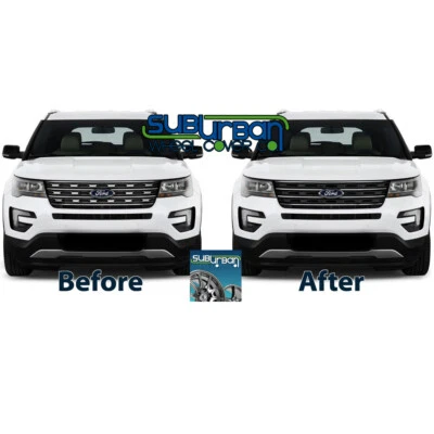 2016-2017 福特 Explorer Base Ltd 运动 XLT 光面黑色格栅插入 GI/139BLK — 第 1/4 张图片