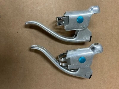 De colección Shimano Azul Virola Bicicleta Pinza Palancas de Freno Nuevo Antiguo Stock Foto 1 de 3