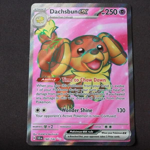 Dachsbun ex SV07: Pokémon Corona Estelar Ultra Raro Holofoil 160/142 Casi Nuevo - Imagen 1 de 6
