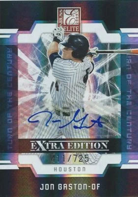 (HCW) 2009 Donruss Elite Extra Edition JON GASTON 411/725 Auto Century 01416 - Image 1 of 2