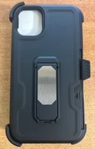 Rugged Case with Kickstand and Belt Clip Holster for Apple iPhone 11 - Zdjęcie 1 z 2