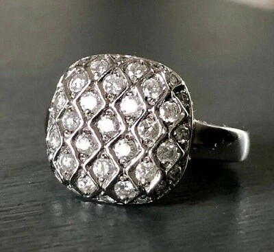 ✨ 0.80Ct Lab Grown VS1/F Diamond Men’s Ring | 10K Solid White Gold  US 10 💎 - Image 1 of 4