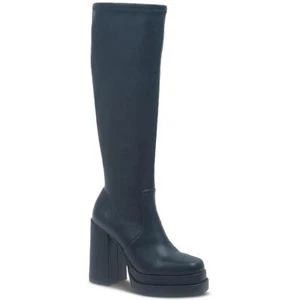 Wild Pair Womens Olyvia Block Heel Faux Leather Knee-High Boots Shoes BHFO 7495 - Picture 1 of 3