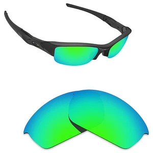 Hawkry Polarized Replacement Lenses for-Oakley Flak Jacket Sunglass Green - Picture 1 of 3
