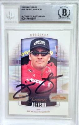 2000 UD Maxximum #38 Jimmie Johnson Signed Rookie Card Autograph RC Auto BGS BAS - Image 1 of 2