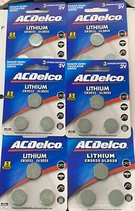 ACDelco CR2025 3V Lithium Coin Cell Battery, Watch Electronics Button, 6pk 18ct - Picture 1 of 3