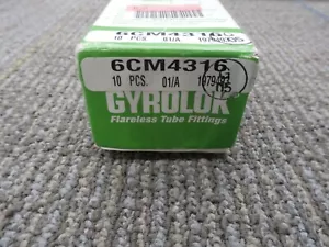 New 10Pack 3/8 Tube OD x 1/4 MNPT 316ss Male Connector Hoke Gyrolok 6CM4316 - Picture 1 of 3