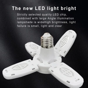 LED Garage Light Bright Shop Ceiling Lights Deformable E27 Bulb Workshop Lamp US - Picture 1 of 12