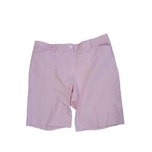 Talbots Pink White Gingham Check Bermuda Shorts Size 14 - Picture 1 of 5