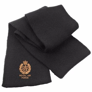 OFFICIAL RAF Airmans Embroidered Heavy Knit Scarf - Picture 1 of 4