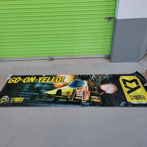 NHRA MATCO Herramientas Top Fuel Drag Carreras Pista Banner 3' x 10' Mello Amarillo - Imagen 1 de 7