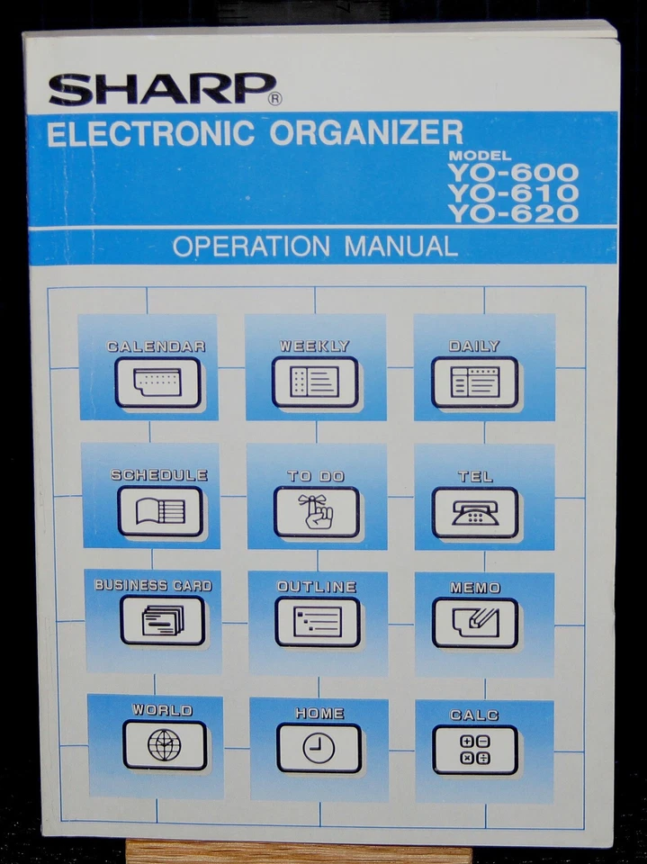 SHARP ELECTRONIC ORGANIZER MODEL YO-600/610/620 OPERATION MANUAL Vintage 1993 - Image 1 of 2