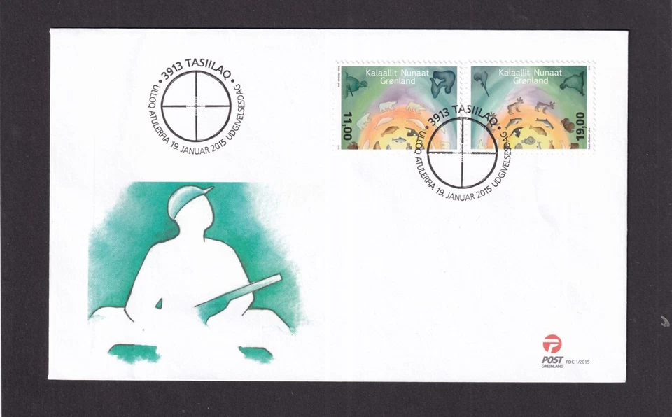 2015 GREENLAND - SG:761/762   - HUNTERS LIFE III  - FIRST DAY COVER - Image 1 of 1
