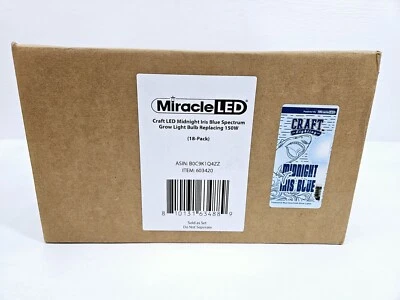 Miracle LED Craft Lighting Midnight Iris Blue Spectrum LED Grow Light Bulb 150W - Image 1 of 4