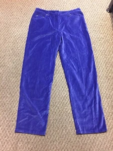 Chadwick's Purple Berry Velvet Pants Size 10P Women - Picture 1 of 12