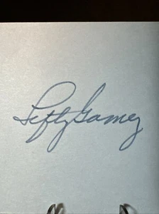 🏆Louis “Lefty” Gomez NY Yankees HOF Pitcher AUTOGRAPH Cut 3x5 Card (d. 1989)⚾️ - Picture 1 of 4