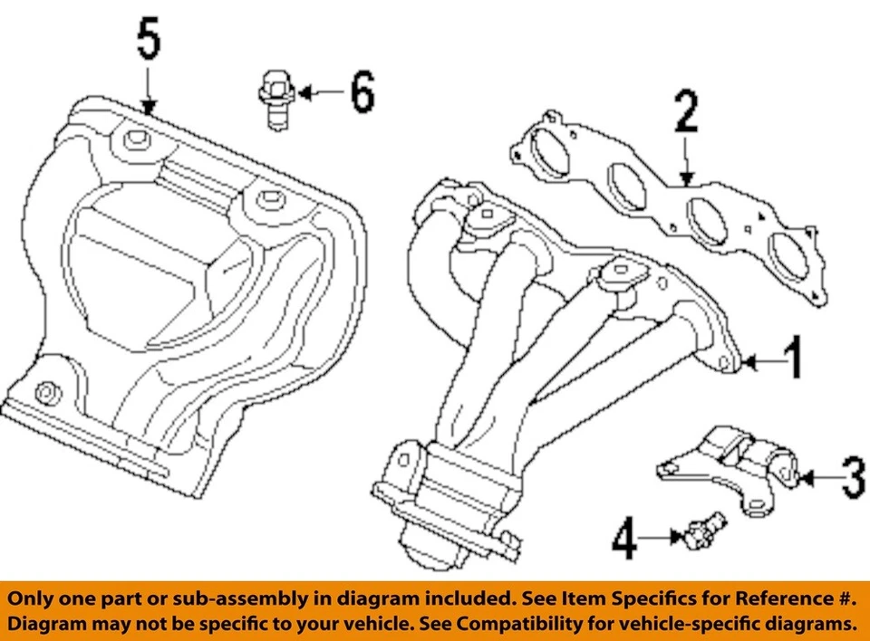 HONDA OEM 02-11 Accord Manifold-Exhaust Manifold Gasket 18115PNB003 - Image 1 of 1