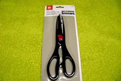 MULTIPURPOSE SCISSORS STAINLESS HEAVY DUTY BLADES - PVC GRIPS NEW LOOK 🌟