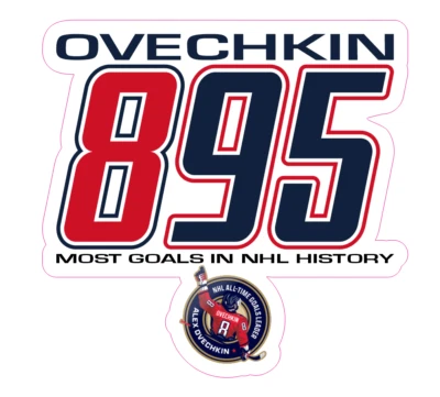 ARLON/3M Alexander Ovechkin GR8 895 Washington Capitals Sticker NHL Goal NWT 3" Great One