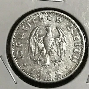 Germany 50 Pfennig Aluminum KM 87 XF 1935 E - Picture 1 of 2