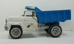HUBLEY Metal Dump Truck Lift White & Blue W/ Door Sticker - Picture 1 of 8