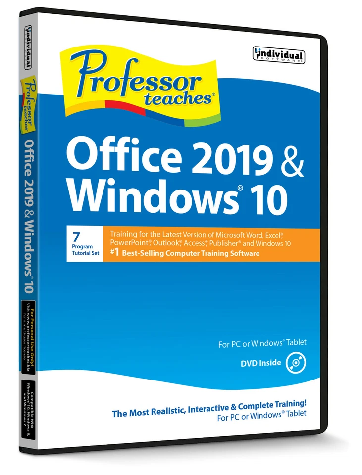 PROFESSOR TEACHES OFFICE 2019 & Win 10 (Latest Version) PC Software---Win 10,8,7 - Image 1 of 1