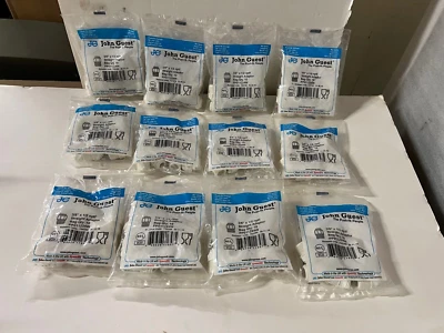 Lot of 120 John Guest Male Connector NPTF Polypro 3/8" x 1/2" NPTF PP011224W New - Image 1 of 3