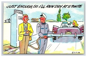 Postkarte: Humor: Gerade genug, damit ich heute Abend um 11 versiege (Humor) - unbesendet - Bild 1 von 2