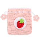 Woven Bag Jewelry Organizer Portable Wallet Strawberry