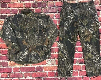 Cabelas Dry Plus Scentlok Mossy Oak Hunting Pants 38x32 & Jacket Large - Image 1 of 4