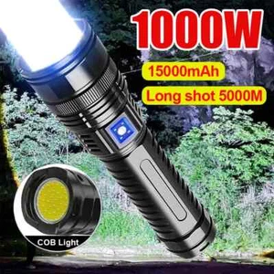 1000000LM Superhelle LED Taschenlampe Wasserdicht Taschenlampe Outdoor Camping Strahler - Bild 1 von 21