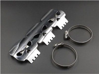 Black Motorcycle Exhaust Muffler Pipe Heat Shield Cover Heel Guard Pipe Cover Guard For Harley BMW Retro Heat Shield Heat Sheet – Buy The Best Products In The Online Store - Foto 2