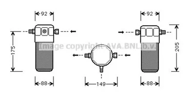 Sécheur de climatisation Aluminium AID032 AVA QUALITY COOLING pour AUDI VW - Photo 1/4