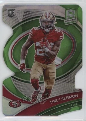 2021 Panini Spectra Neon Green Prizm Die-Cut /30 Trey Sermon #164 Rookie RC - Image 1 of 2